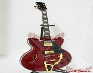 Klassische rote 335-Jazzgitarre, Gold-Hardware, sehr schöne Gitarre aus China A93834722