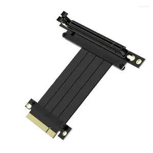 Datorkablar GPU-förlängningssladd PCI-E3.0 8x till 16x flexibel kabel för expansionsportadapter 90 grader