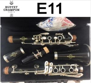 BUFFET E11 Bb Clarinete 17 teclas de alta qualidade Sândalo Ébano Instrumento Musical Clarinete com Caso Bocal Acessórios Para Stude5659833