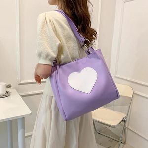 TOTEES女性シンプルなトートハンドバッグPUレザーかわいい買い物客バッグ大容量汎用ハート毎日女性