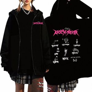 Rock-Star 2024 Hot Stray Kids Zipper Hoodie Straykids Hoodies Trendy Sweatshirtts Winter بالإضافة إلى الحجم معاطف سترة سحاب دافئة 88ql#