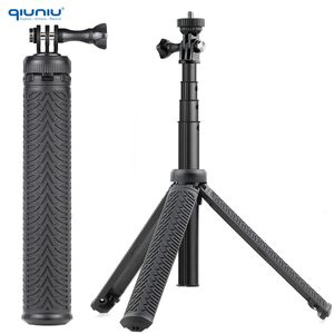 3in1 Extendable Monopod Selfie Stick Grip Handle Tripod for GoPro Hero 12 11 10 9 8 7 6 5 4 AKASO DJI Action Camera Accessories 240322