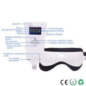 Массажер для глаз с подогревом массажирование Goggles Музыкальное магнитное давление воздуха массажер для глаз против старения электрические очки Устройство Здравоохранение
