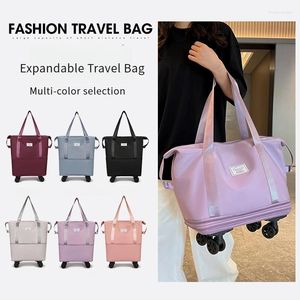 Storage Bags Large Capacity Collect Clothes Travel Bag Convenient Set Trolley Luggage Short Distance Business Oxford Cloth Pending Wo