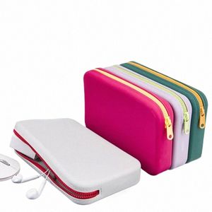 small Square Silice Cosmetic Storage Bag Large Capacity Travel Makeup Brush Holder Portable Cosmetic Waterproof Organizer R94A#
