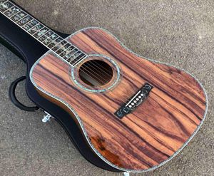 Custom 41 pollici Real Abalone Tree Life intarsi chitarra acustica corpo rotondo TUTTO KOA Wood5039616