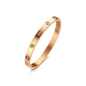 2024 Thin Nail Elastic Bracelet for Men and Women's Rose Gold Titanium Steel Female Couple Fashion Korean Version Online Popular Creative Girl Friend Gift