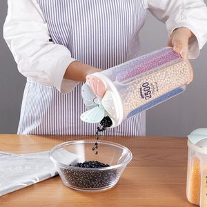 Förvaringsflaskor matlåda fuktsäker förseglad spannmål behållare mögel bevis muiltiple fack för bönkorn rismjöl