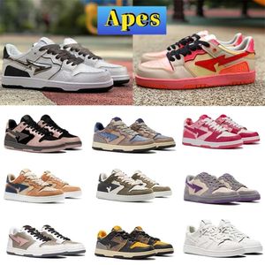 Designer Uomo Scarpe casual Sk8 Sta Sneaker Court Bathing Apes Nigo Abc Camo Rosa Blu Basso Marrone Avorio Vintage Beige Indaco Bianco Rosso Uomo Donna Sneakers Gai