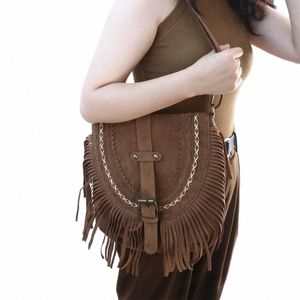 purse Simple Fringe Suede Saddle Bag Menger Bag Mobile Phe Bag Tassel Shoulder Female Handbag Women Crossbody 39yT#