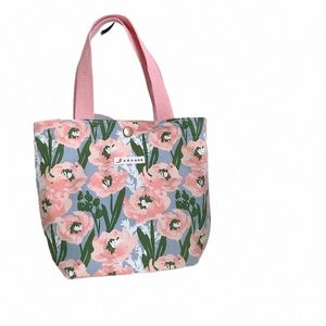 Kobietowa beauty FR Canvas Torba na zewnątrz sklepu toaletą Phe Oagnzier Storage Torby Koreańskie torebki z tkaniny pudełko na lunch Bento Bag q99e#