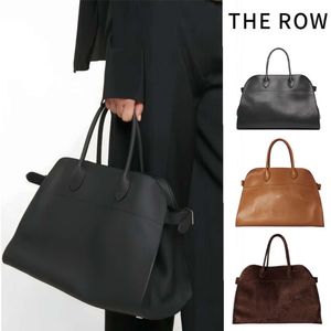 The Row Margaux 15 handbag cowhide suede Maillard commuter bag holder extra large capacity Dong Jies same style275