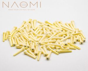 Naomi 100pcs Acoustic Guitar Pins Akcesoria akustyczne Pinki mostu akustycznego Białe Guitar Parts Accessories New7056057