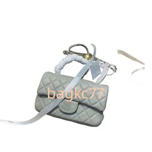 24ss Bolsa de Luxo Design de Moda Bolsa Feminina Clássica Bola de Ouro Sacos de Corrente Pequeno Material de Couro Diamante Xadrez Flip Bag Super Versátil