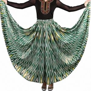 chinese Tibetan Big Dance Skirt Woman Traditial Dancing Costune for Stage Female Festival Spanish Flamenco Skirt for Stage I28t#