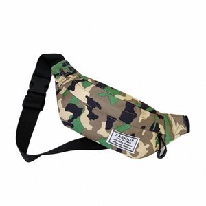 Bag w talii dla dzieci, wielofunkcyjne kamplowe drukowane pakiet klatki piersiowej torba dla chłopców dziewcząt, Khaki/Brown/Army Green/Grey D4VU#