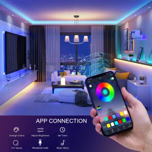 10m 20m Tuya Smart Life RGB LED -strip WiFi Remote 12V LED -lampor för rums -TV -bakgrundsbelysning för Alexa Google Home Lamp Tape