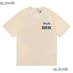 2023 Estate Rhude T Shirt Mens Designer T Shirt Rhude Camicie casual Uomo Donna T maniche corte Top Sell Luxury Men Hip Hop Vestire 2853