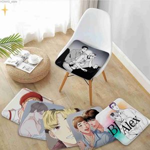 Kudde/dekorativ kudde Anime BJ Alexes Cushion Mat European Stol Mat Soft Pad Seat Cushion For Dining Patio Home Office Indoor Outdoor Decor Tatami Y240401