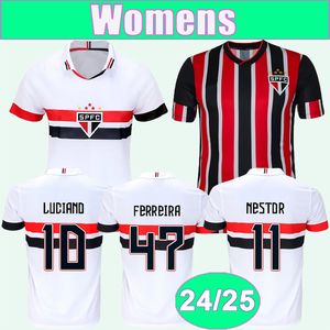 24 25 São Paulo Womens Soccer Jerseys Rafinha Luciano Calleri Lucas Nestor Ferraresi Arboleda Diego Costa L. Gustavo Eric Ferreira Camisas de futebol fora de casa