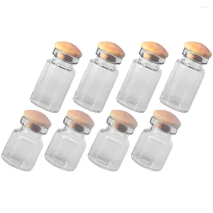 Vases 8 Pcs Miniature Food And Play Glass Jar Kids Pretend Toy Toys Outdoor Home Decor Tiny Bottle For Miniatures Tools Storage