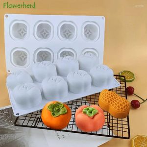 Baking Moulds Persimmon Moon Cake Silicone Mold DIY Mousse Three-dimensional Pudding Scented Candle Decoration Accessories