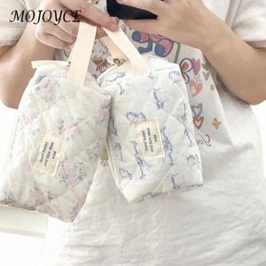 women Large Travel Organizer Floral Quilted Checkered Makeup Bag Skincare Pouch Make Up Brush Bags for Cosmetics Makeup Brushes F6Ik#