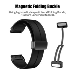 Силиконовая магнитная складная пряжка ремешок для спуска Garmin Mk2 Quatix 7x Enduro 2 Fenix ​​3 Sapphire Tackix Band Bracelet Breait