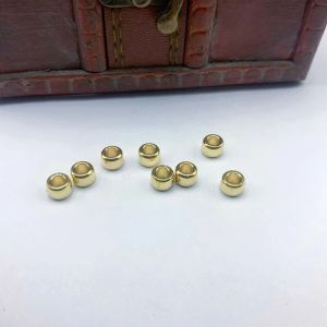 Pacchetto di perline per perle in ottone isolate a tensione da 20 rame per perle del cordino paracord rotonde/quadrate per la produzione di gioielli fai -da -te