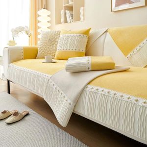 Чехлы на стулья вельветовый лоскутный диван для гостиной противоскользящий пылезащитный чехол универсальная моющаяся подушка для дивана всесезонная