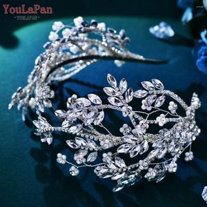 Hair Clips YouLaPan Crystal Flowers Headband Elegant Bridal Wedding Jewelry Head Decoration Woman Banquet Rhinestone Accessories HP617
