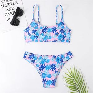 Women's Swimwear Women Micro Bikini Set Summer Low Waist Printed Triangle Female Ladies Holiday Beach Swimsuit Suit