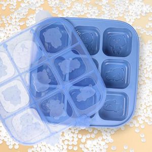 Baking Moulds Non-sticky Cake Mold Cartoon Bear Silicone Ice Tray Reusable Leakproof For Fridge 9 Compartments Food