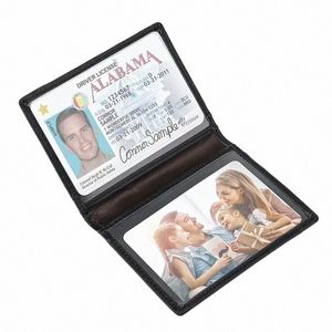 Carteira ultra fina e macia 100% couro genuíno Mini porta-cartão de crédito Carteira Multi Card RFID Slim Small Card Holder Carteira masculina D9WN #