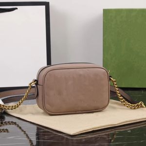 Designer Women's Shoulder Bag 1: 1 Camera Bag Högkvalitativ läder Crossbody Bag Luxury Chain Bag kan vara axel tillbaka eller handvågig