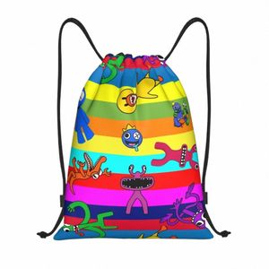 Super Colorido Rainbows Amigo Cordão Mochila Mulheres Homens Esporte Ginásio Sackpack Portátil Video Game Training Bag Sack 136T #