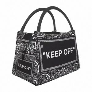 Keep OFF Isolierte Lunch-Taschen für Outdoor-Picknick-Hype-Teppich-Muster, auslaufsicher, Thermo-Kühlbox, Bento-Box, Damen, T7wF #