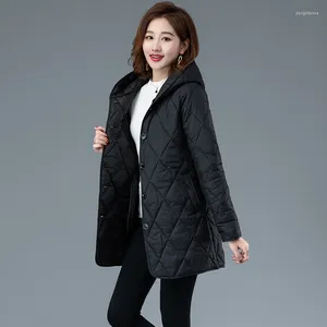 Frauen Daunen Frauen Gestreiften Kapuzen Parkas Taste Langarm Fleece Mäntel 2024 Winter Taschen Warme Vintage Licht Dünne