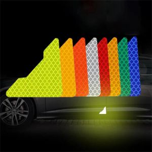 Car Reflective Tape Car Front Rear Door Corner Safety Warning Sticker Reflector Protective Film For Trucks Motorcycle Stickers