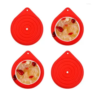 Table Mats Pot Silicone Pad Set Of 4 Non-Slip Dish Mat Anti-Scald Space Saving For Oven Dining