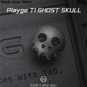 ツールTi Ghost Skull EDC Knife Beadsキーチェーンロープペンダントキャンプツール