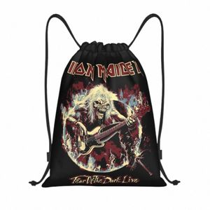 Maidens Heavy Metal Ir Cordão Mochila Mulheres Homens Esporte Ginásio Sackpack Portátil Shop Bag Sack p8Ke #
