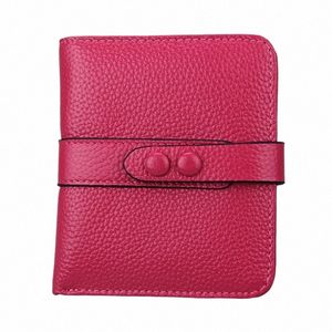 RFID Blockering av kvinnors plånbok Small Mini Safe Mey Bag Kreditkort Holder Mynt Purse Solid Carteira Mulheres plånbok Kvinna R38 D7NV#