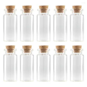 Vases Snap Cork Bottle Glass With Stopper Clear Bottles Transparent Storage DIY Containers Wood Small