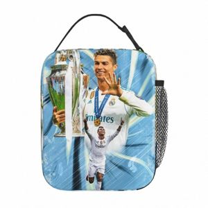 cristiano Raldo Futebol CR7 Lancheira com isolamento térmico para trabalho Saco de comida portátil Ctainer Men Cooler Thermal Food Box l5p7 #