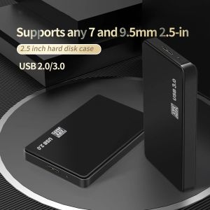 USB 3,0 till 2,5 tum hårddiskfodral SATA HDD SSD -kapsling 5Gbps Extern hårddiskdisklåda för PC Laptop Smartphone PC Laptop