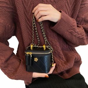 Ellovado Rhombus Pattern Mini Box Bag For Women Luxury Designer 2024 Nya axelkedjor Dams FI Crossbody Handväskor K2IK#