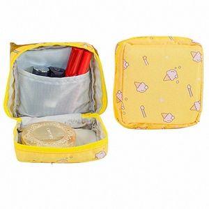 Kvinnor Small Cosmetic Bag Set Dragkedja Girls Mini Sanitary Servete Makeup Lipstick Väskor Travel Earphe Coin Organizer Pouch Bags T1UW#