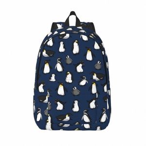 Bonito Pinguim Padrão Mochila Mulheres Bonito Carto Macio Mochilas Presente de Natal Kawaii High School Bags Trekking Mochila Personalizada 17Uj #