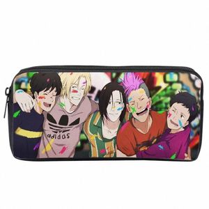 anime Game Banana Fish Student Carto Pencil Case Boys Girls Zipper Pencil Bag Handbag Purse Women Girls Makeup Bag y77L#